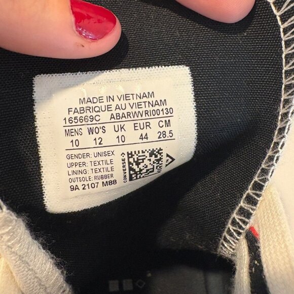 Converse  Chuck Taylor ALL-STAR HI QUEEN OF HEARTS MENS 10/WOMENS 12 - Picture 8 of 10